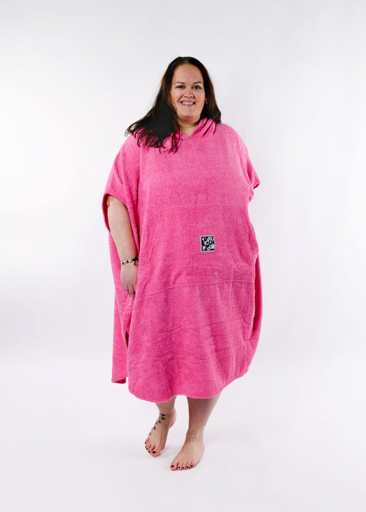 Surf Poncho BARIDI aus Baumwolle in pink