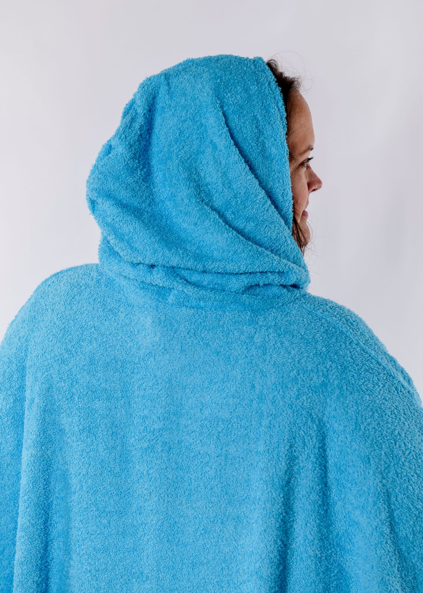 Surf Poncho BARIDI aus Baumwolle in türkis
