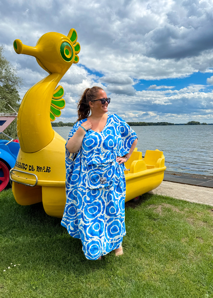 Strand Poncho JUA aus Viskose in Batik