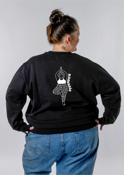Sweatshirt SWETA "curvy Yogagirl" aus GOTS-Baumwolle