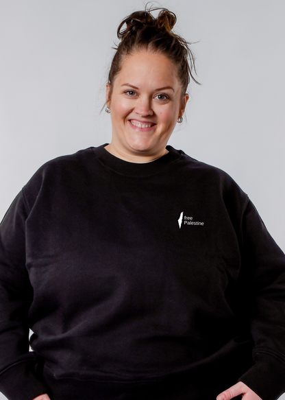 Sweatshirt SWETA "free Palestine" aus GOTS-Baumwolle
