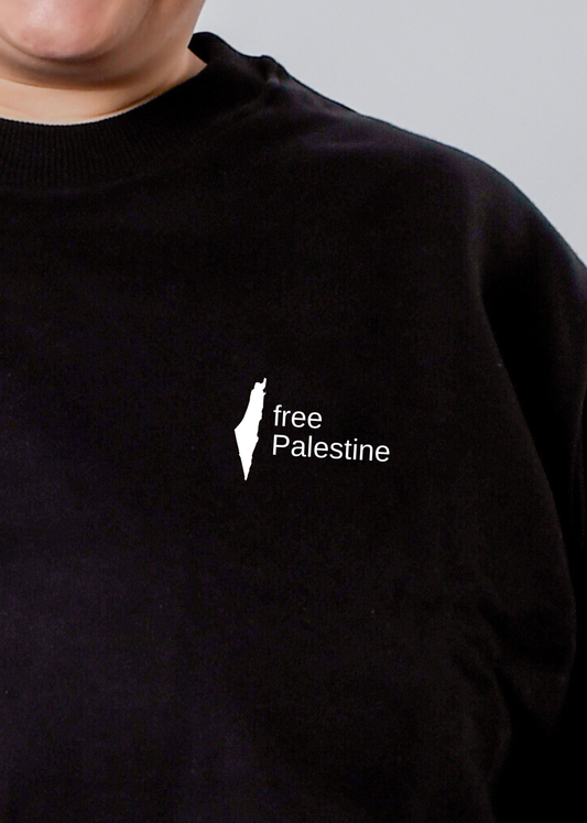 Sweatshirt SWETA "free Palestine" aus GOTS-Baumwolle