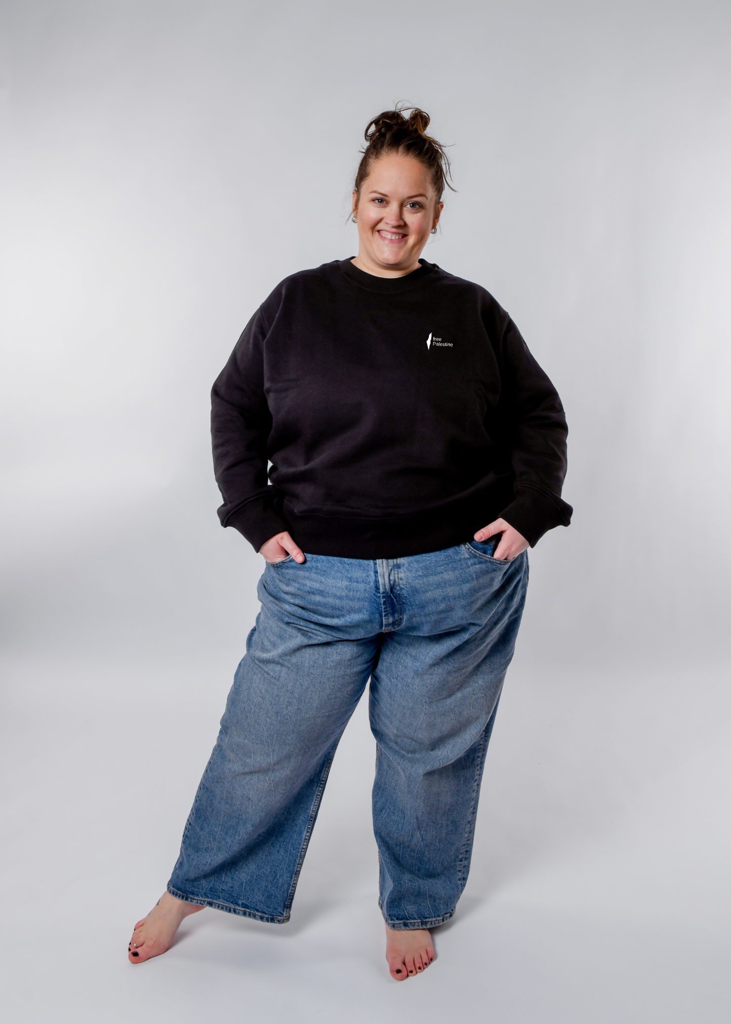 Sweatshirt SWETA "free Palestine" aus GOTS-Baumwolle