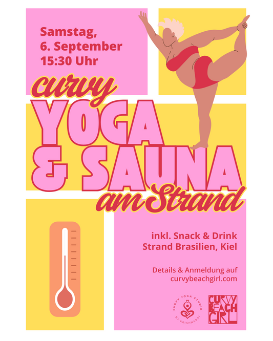 Curvy Yoga & Sauna Session am Strand